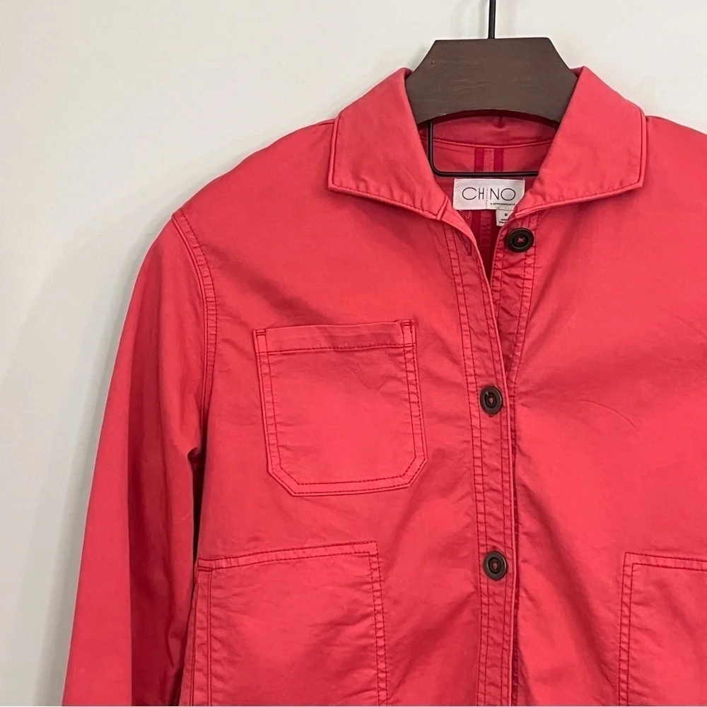 Anthropologie Orange Utility Jacket